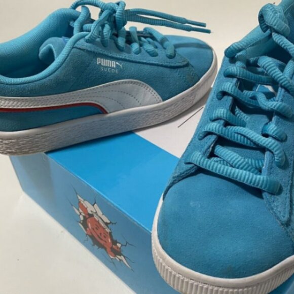 Puma Kool-Aid Suede Blue Youth Kids Sneakers Size 2.5C w/Box - Picture 5 of 11